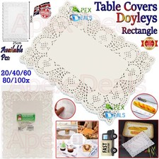 Napkin Lace Paper Doilies Rectangle Catering Cake Holder Doyleys Table Covers UK