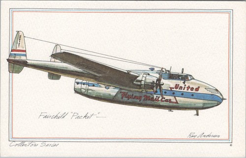 Aviation postcard fairchild - aviation,