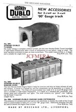 1950s HORNBY Dublo Train Accessories ADVERT Tunnel & Engine Shed Print Ad 701/69