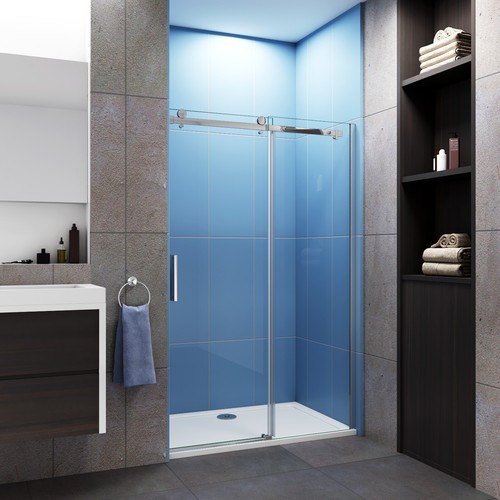 Aica frameless sliding shower - frameless,