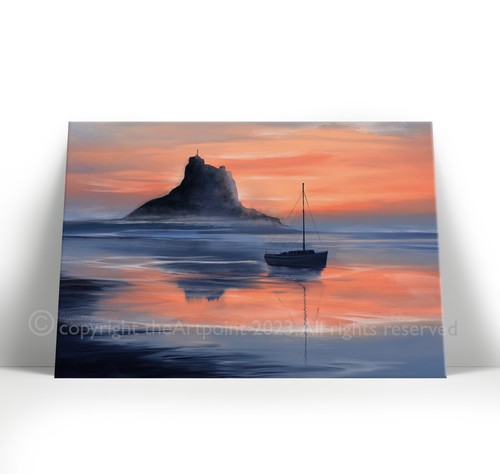 Lindisfarne castle sunset - at,
