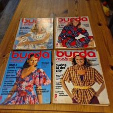 4x Burda Modern  Magazines Vintage sewing magazines/ Patterns GERMAN  ENGLISH 