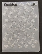 Small roses flowers background pattern design Cuttlebug craft embossing folder