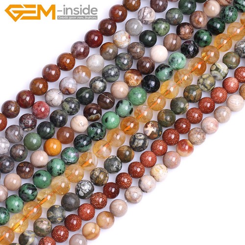 Natural 8mm assorted stones - natural,