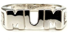 Silver mum ring curb link shoulders size n 2.9g 925 sterling silver new  boxed