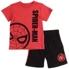 Marvel ☆ Spiderman Boys' Spidey-Face  Shirt and Shorts Set ☆ Sizes 2T-4T, 4-7