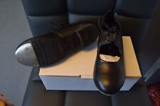 Black PU low heel tap shoes -