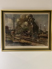 Evening Star: The End Of An Era Large Framed Print Of Original By Terence Cuneo