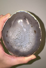 Natural Agate Slice with Druzy