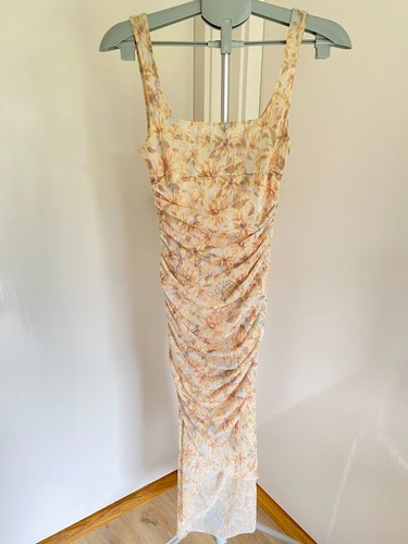 Zara floral ruched midi dress - zara,