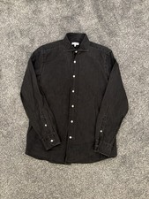 Reiss black denim button up