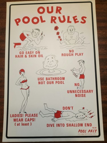 Vintage viscount pool sign - vintage,