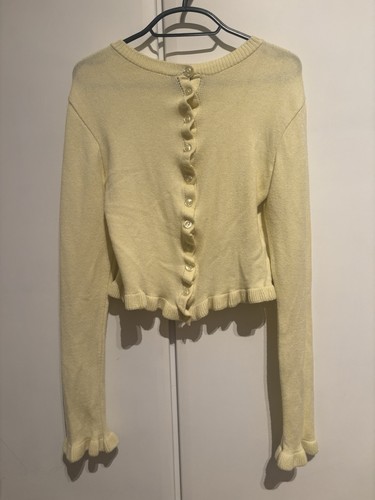Boohoo yellow ruffle cardigan - yellow,