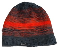 Unisex Jack Wolfskin (M) Orang & Dark Gray Wool Mix Fleece-Lined Beanie Hat