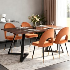 4PCS Velvet Dining Chairs and