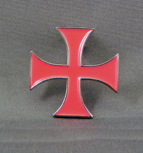 Templar cross enamel - enamel, badge
