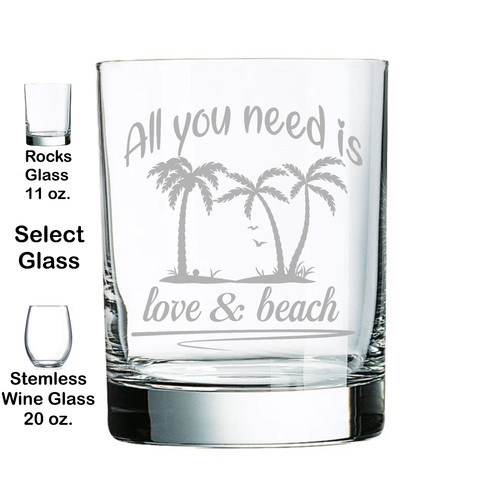 Love beach engraved on - engraved,