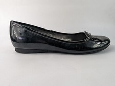 BHS Black Faux Leather Ballet