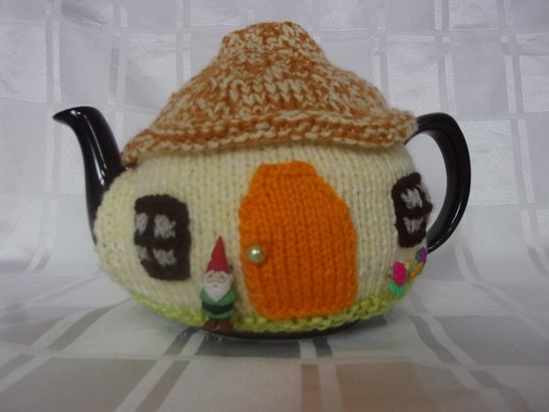 Hand knitted novelty gnome - hand,
