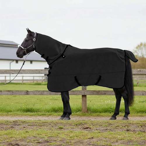 Horse blanket black polyester - blanket,