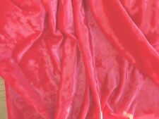 Stretchy Peachy Pink Crushed Velour Dress Making Fabric per Metre 40"L x 60"W