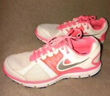 Nike lunarlon lunarforever2 white pink girls running trainers uk3.5