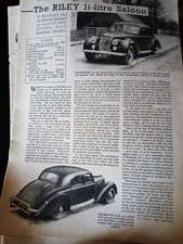 El44 Ephemera 1954 article the riley 1.5 litre saloon 