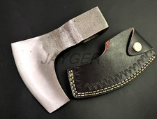Handmade  Axe Head | Carbon Steel | Oval Socket | Leather Sheath | 1.4 lb