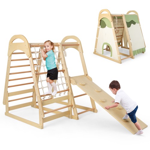Gymax climber playset - gymax, w/slide