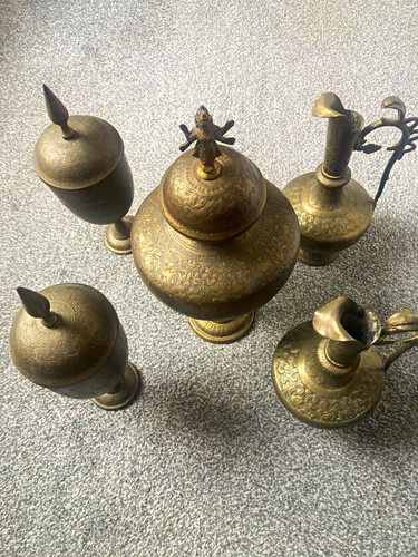 Vintage indian urn goblets x - indian,, urn,