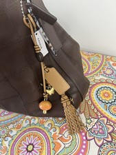 COACH HONEY BROWN TAG MUSHROOM