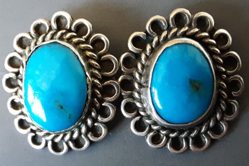 Vintage turquoise earrings - vintage,