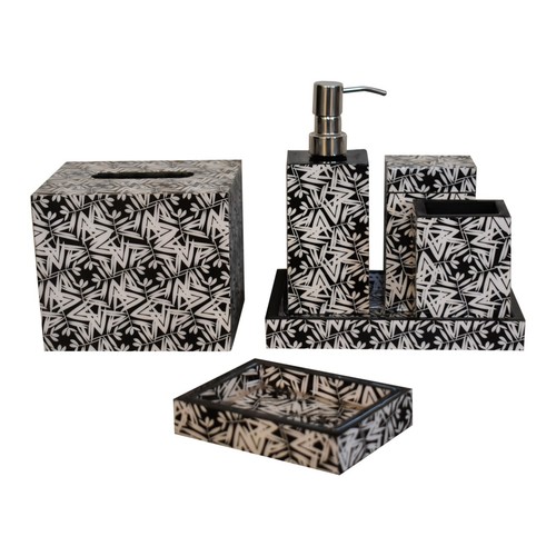 Aztec print fabric bathroom - print,