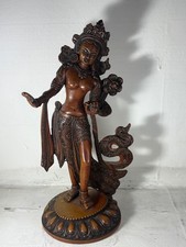 Very detailed Goddess Tara Statue - Red Resin Buddha 30cm. 12" tall.