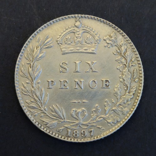 Sixpence 1897 queen - 1897,