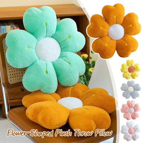 Flower shaped plush throw - flower-shaped,