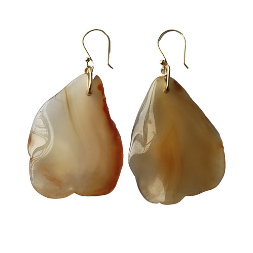 925 silver carnelian earrings - silver,