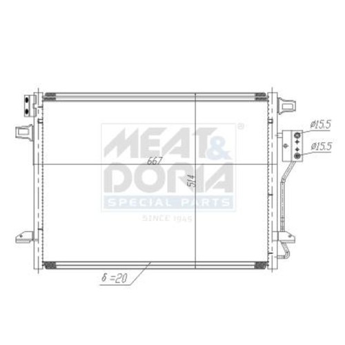 Air conditioning condenser for - air,