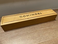 Vintage Wood Double 9 Dominoes