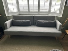 Habitat Andy 3-Seater Grey Fabric Clic Clac Sofa Bed