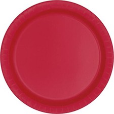 Red Paper Party Plates Ruby