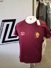 Durham Cricket GN Unisex Maroon Matrix T-Shirt Size Small - Free P&P