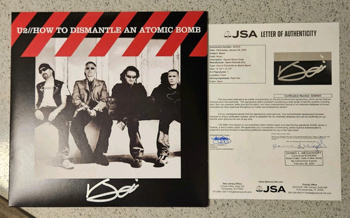 Bono signed autographed how - u2,