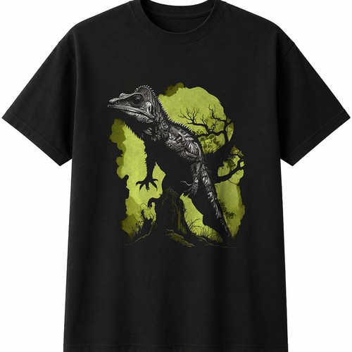 Frilled lizard double exposure - frilled,