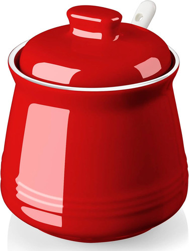 Sugar bowl with lid - sugar, and