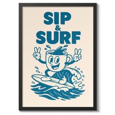 Sip & Surf Print, Vintage
