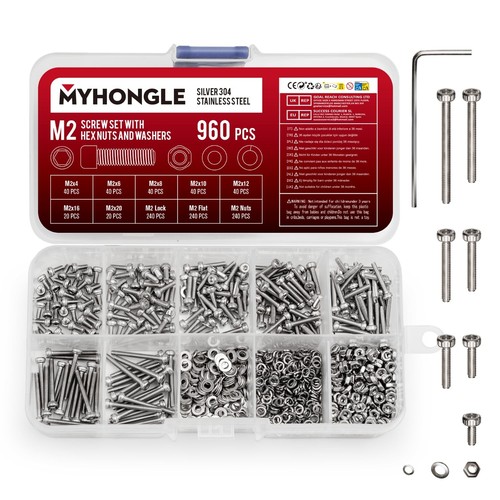 Nuts bolts set 960pcs - bolts,