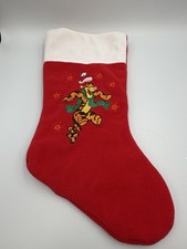Disney Winnie The Pooh Bouncy Tigger Embroidered Christmas Stocking Xmas