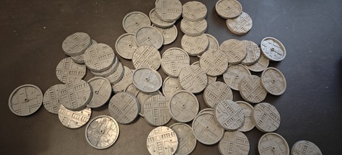 Necromunda 40mm bases - x5, |