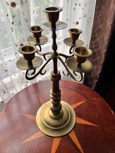 Vintage brass arm candelabra - vintage,